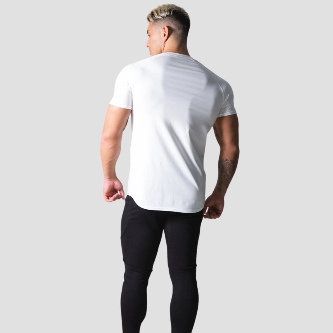 Camiseta Slim, Camiseta Dry Fit, camiseta slim fit masculina, camiseta slim fit Branca, Loja Iron Club