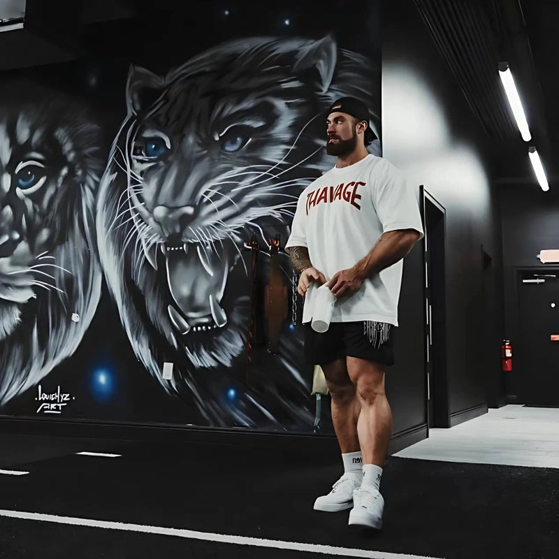 camiseta oversized, camiseta academia, camiseta cbum, Camiseta Oversized Masculina Academia, Camiseta Masculina para Academia, camiseta oversized branca, Loja Iron Club