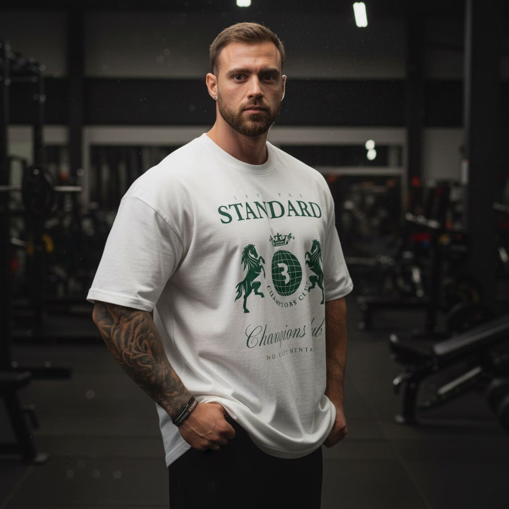 camiseta oversized, camiseta academia, camiseta cbum, Camiseta Oversized Masculina Academia, Camiseta Masculina para Academia, Camiseta Oversized branca, Loja Iron Club