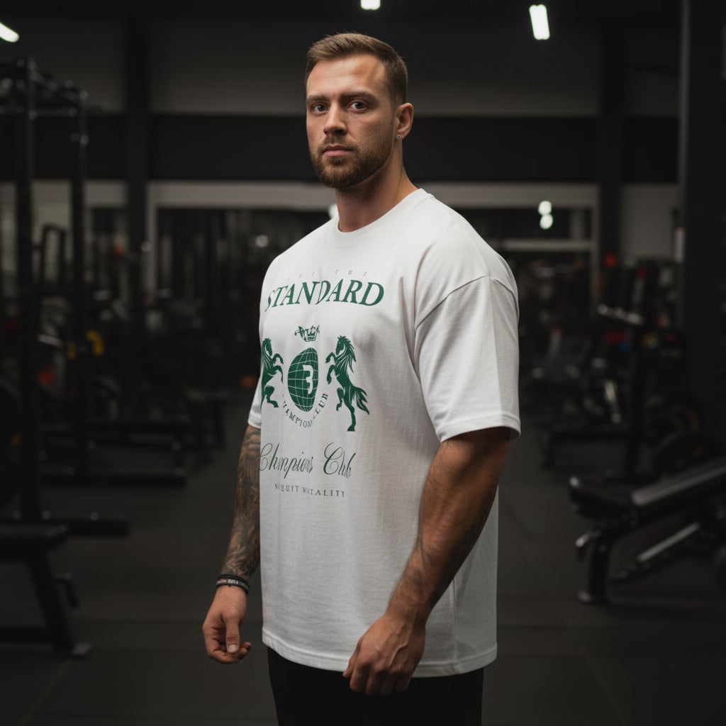 camiseta oversized, camiseta academia, camiseta cbum, Camiseta Oversized Masculina Academia, Camiseta Masculina para Academia, Camiseta Oversized branca, Loja Iron Club