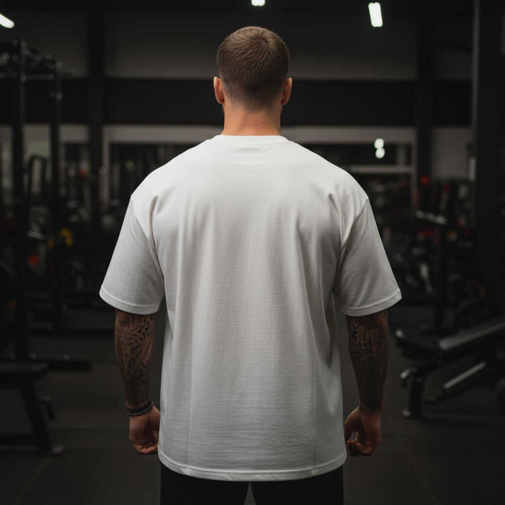 camiseta oversized, camiseta academia, camiseta cbum, Camiseta Oversized Masculina Academia, Camiseta Masculina para Academia, Camiseta Oversized branca, Loja Iron Club
