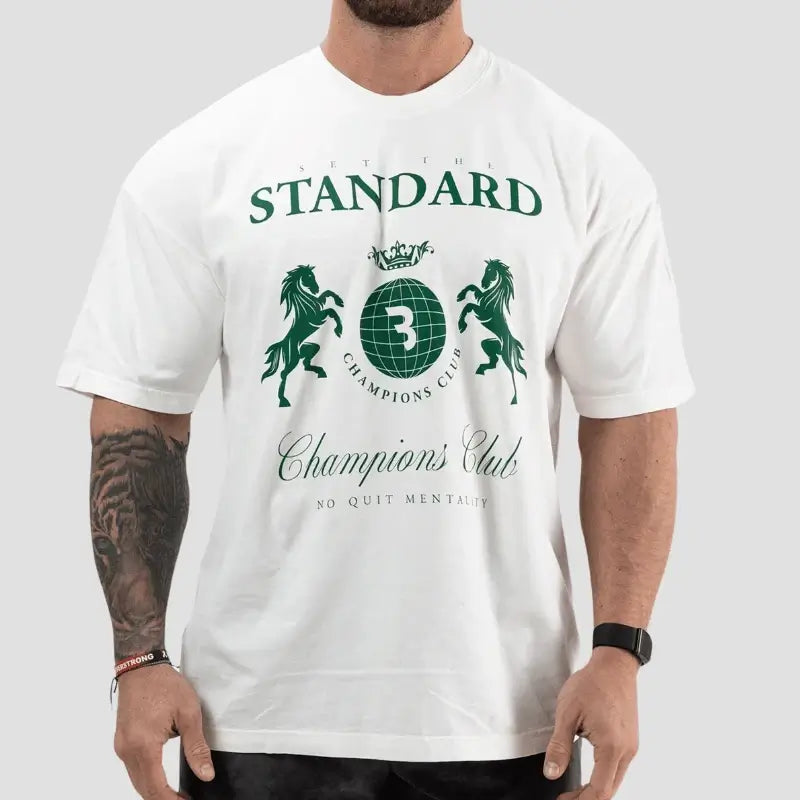 camiseta oversized, camiseta academia, camiseta cbum, Camiseta Oversized Masculina Academia, Camiseta Masculina para Academia, Camiseta Oversized branca, Loja Iron Club
