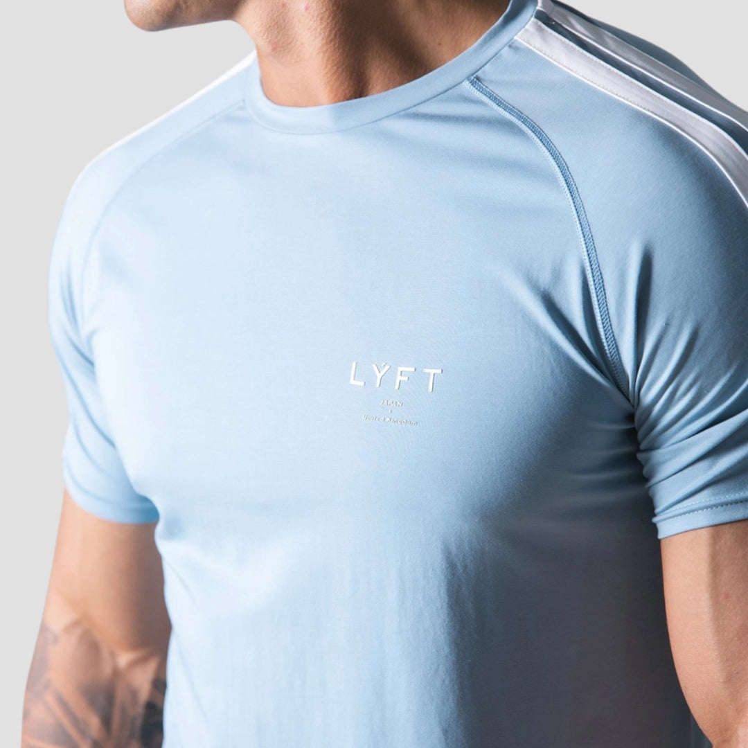 Camiseta Slim, Camiseta Dry Fit, camiseta slim fit masculina, camiseta slim fit Azul, Loja Iron Club