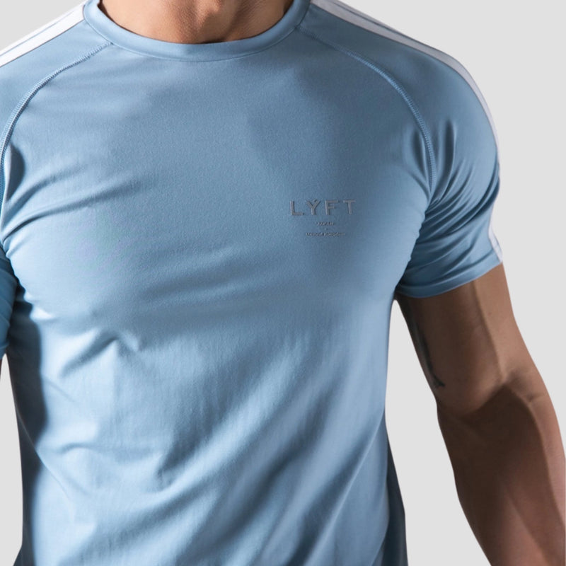 Camiseta Slim, Camiseta Dry Fit, camiseta slim fit masculina, camiseta slim fit Azul, Loja Iron Club
