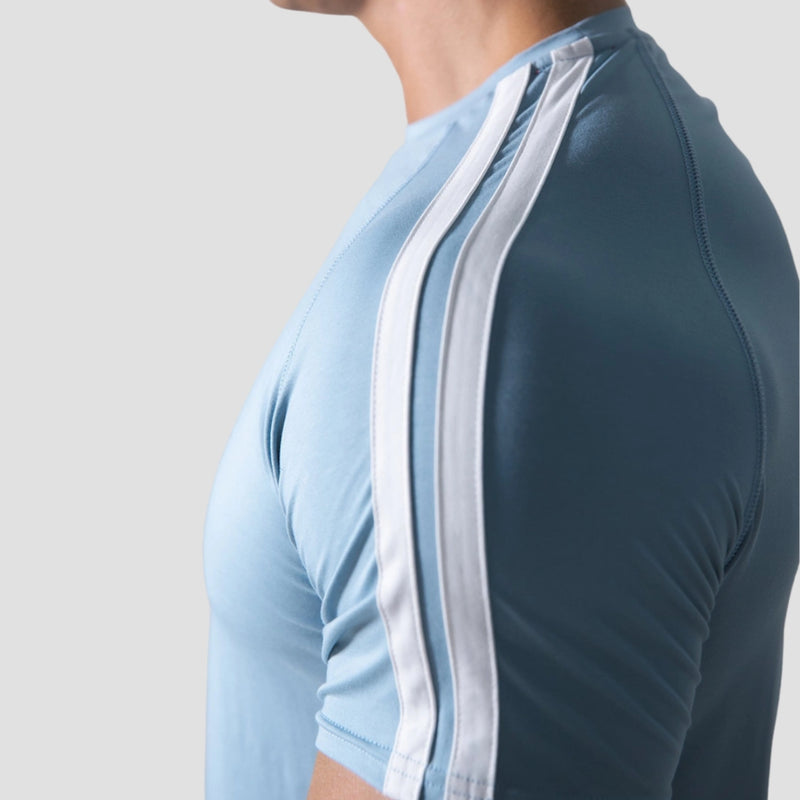 Camiseta Slim, Camiseta Dry Fit, camiseta slim fit masculina, camiseta slim fit Azul, Loja Iron Club