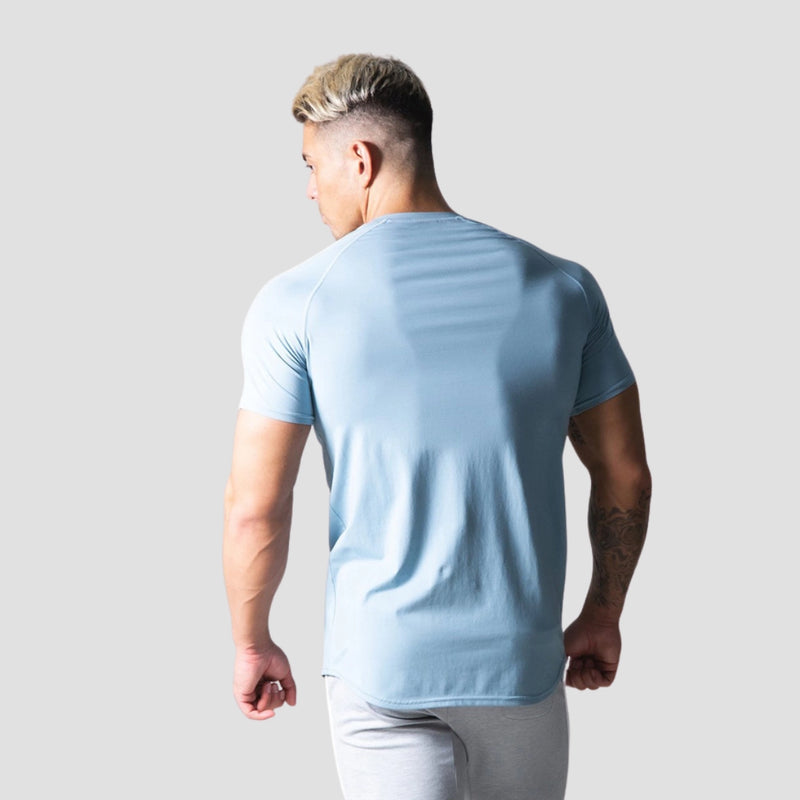 Camiseta Slim, Camiseta Dry Fit, camiseta slim fit masculina, camiseta slim fit Azul, Loja Iron Club