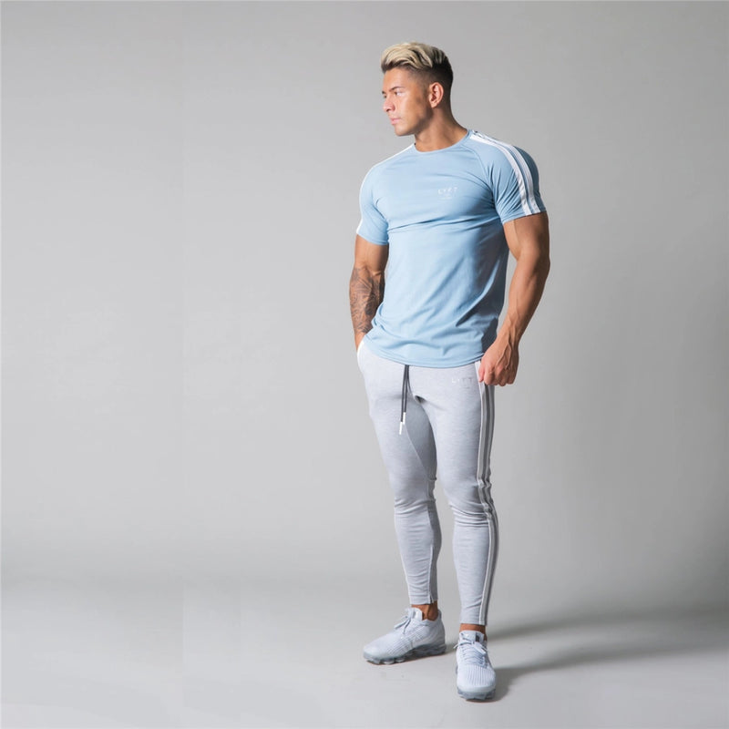 Camiseta Slim, Camiseta Dry Fit, camiseta slim fit masculina, camiseta slim fit Azul, Loja Iron Club
