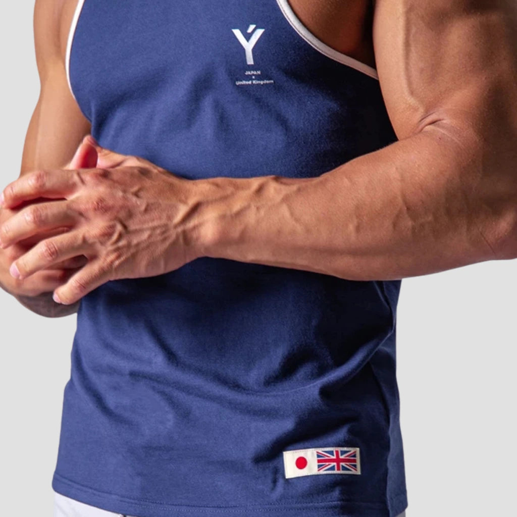 Regata Academia Cavada Azul, Regata Masculina Azul, Regata Academia, Regata Cavada, Loja Iron Club