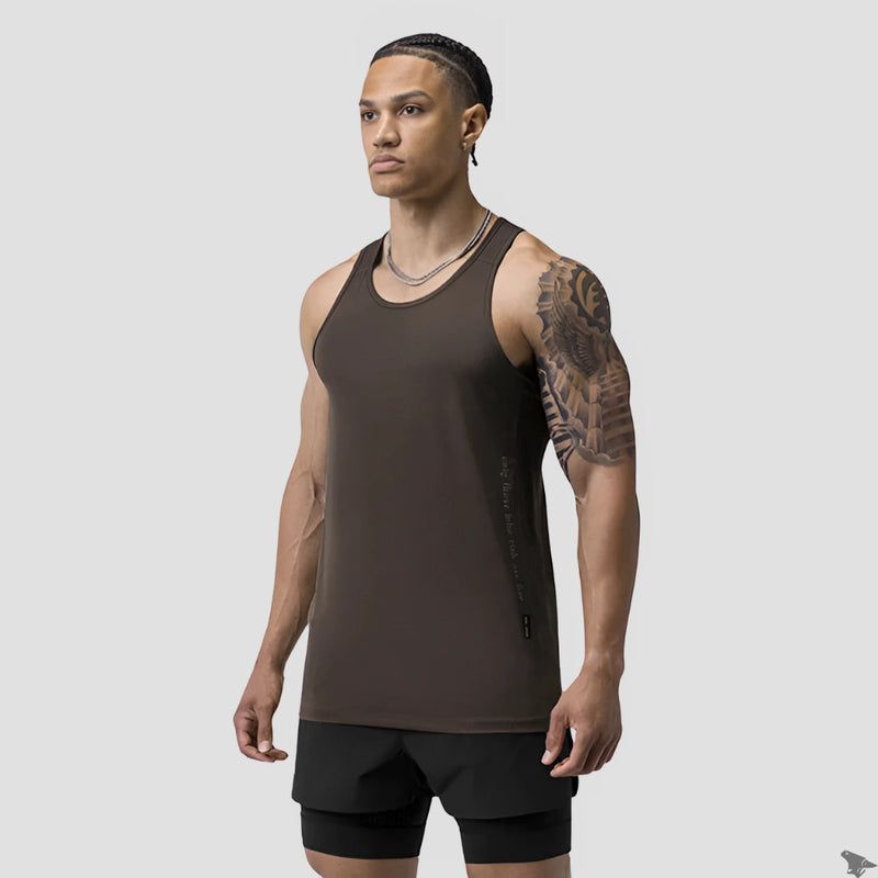Regata Academia, Regata Dry Fit, Regata Esportiva, Regata Dry Fit Masculina para Academia, Regata Esportiva Dry Fit, Regata Marrom, Loja Iron Club