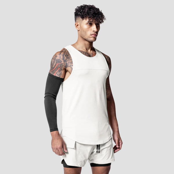 Regata Dry Fit, Regata Academia, Regata Masculina Branca, Regata Dry Fit Masculina, Camiseta Regata Dry Fit Masculina, Loja Iron Club