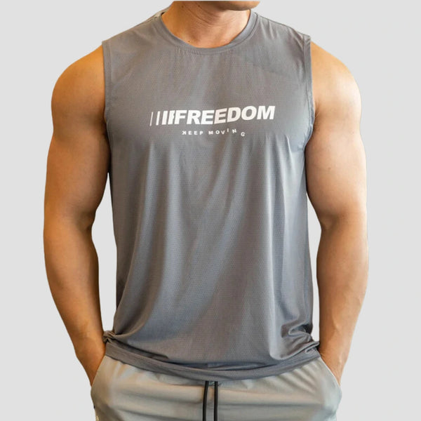 Regata Dry Fit, Regata Corrida, Regata Corrida Masculina, Camiseta Regata Corrida, Loja Iron Club, Regata Cinza