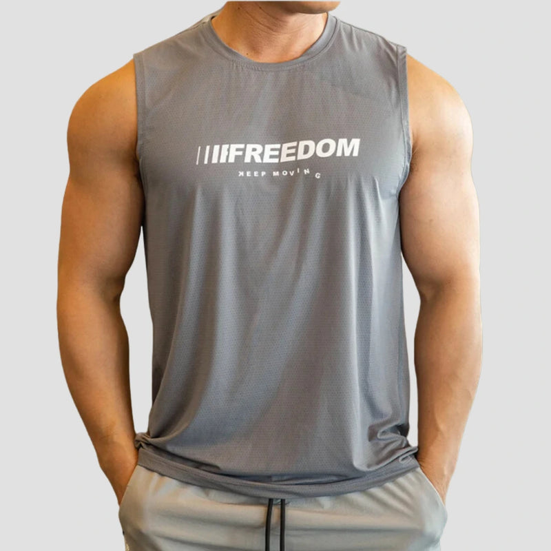Regata Dry Fit, Regata Corrida, Regata Corrida Masculina, Camiseta Regata Corrida, Loja Iron Club, Regata Cinza
