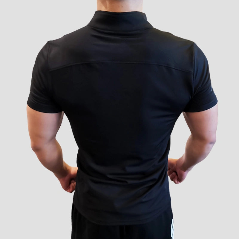 Camiseta Masculina Com Gola Zip Para Academia Polo Zip - 01 Iron Club 