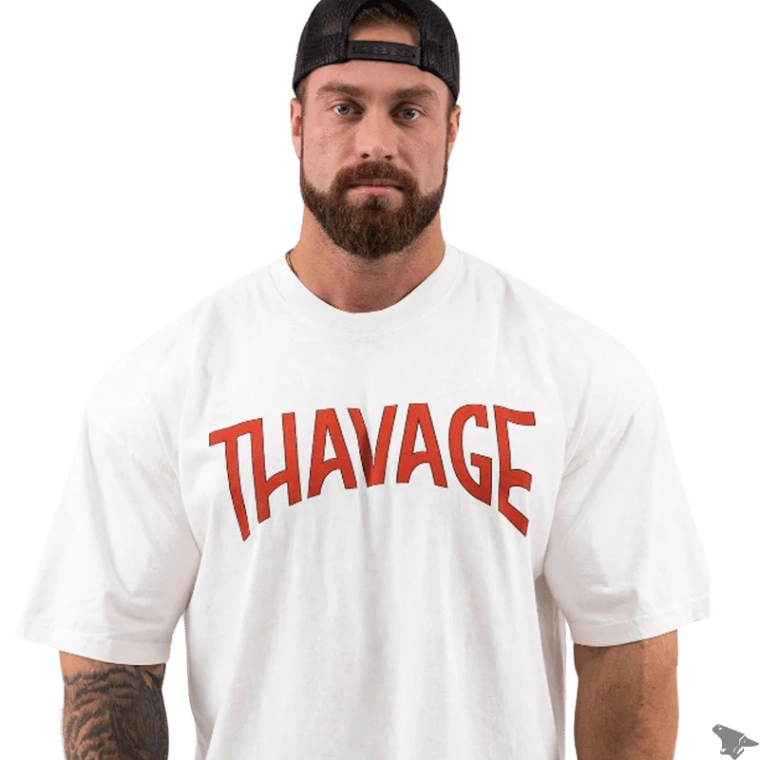 Camiseta Oversized Thavage - CBUM 31 Iron Club Branco P 