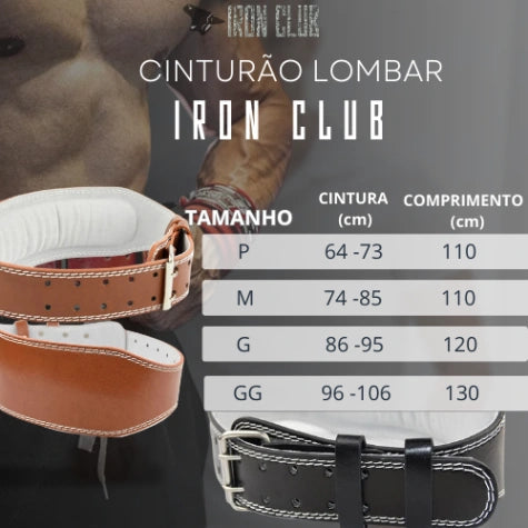 Cinturão de Couro para Lombar AoLikes 35 Iron Club 