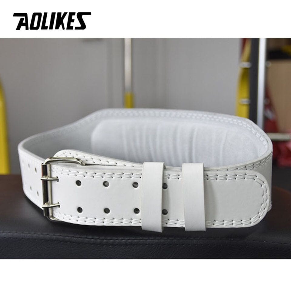 Cinturão de Couro para Lombar AoLikes 35 Iron Club Cinturão Branco M 
