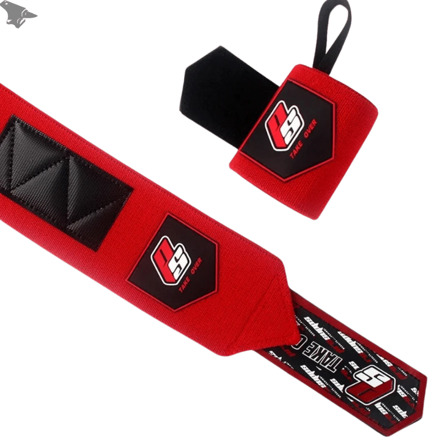 Munhequeira Elástica de Pulso para Academia - ProSupps 74 Iron Club Munhequeira Vermelha 