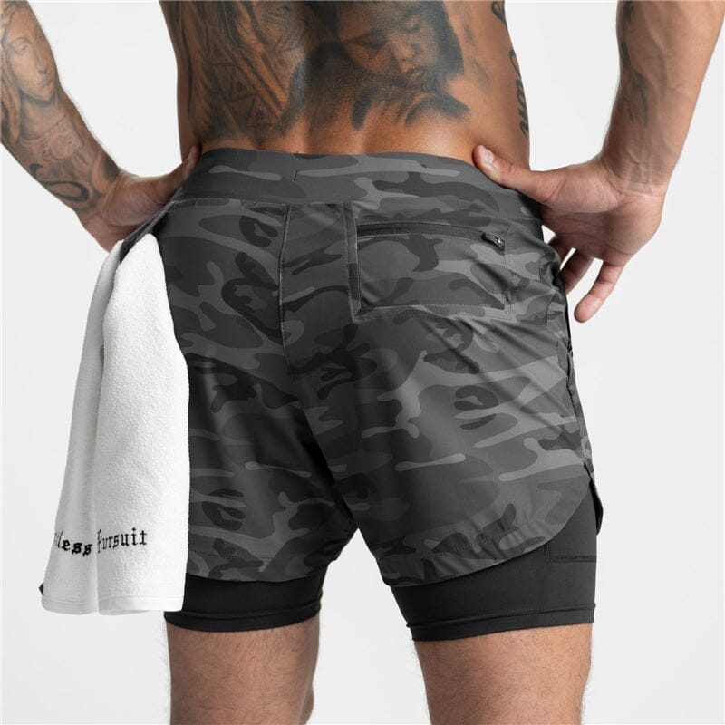 Short Fitness Masculino 2 em 1 para Academia com Bolso - IronClub 82 Iron Club 