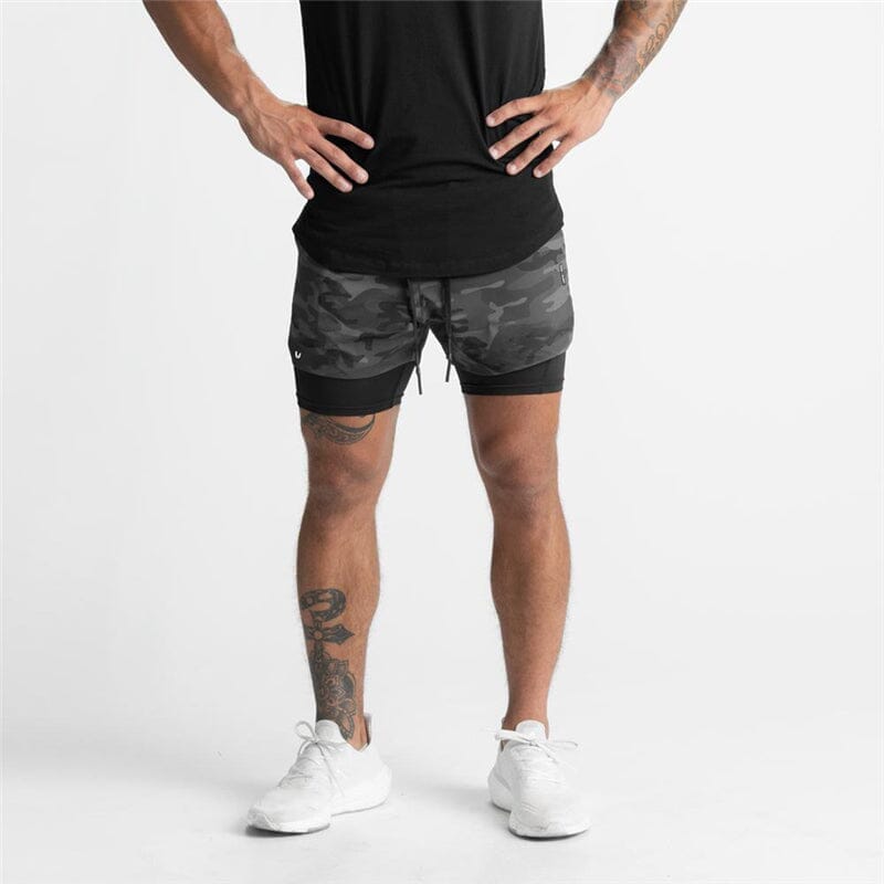 Short Fitness Masculino 2 em 1 para Academia com Bolso - IronClub 82 Iron Club 