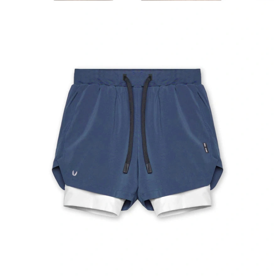 Short Fitness Masculino 2 em 1 para Academia com Bolso - IronClub 82 Iron Club Azul M 