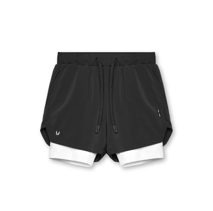 Short Fitness Masculino 2 em 1 para Academia com Bolso - IronClub 82 Iron Club Preto M 