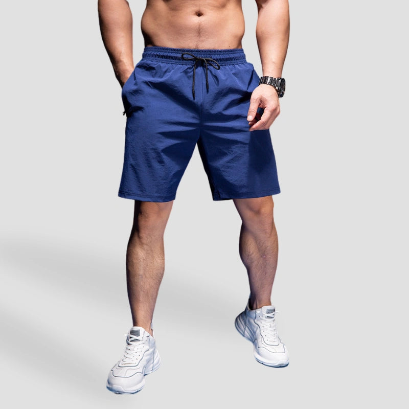 Short Masculino Esportivo com Bolso - Running 55 Iron Club Short Azul M 